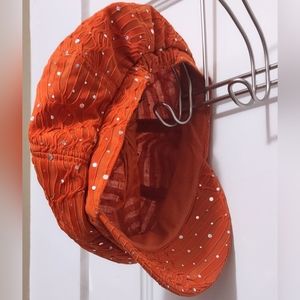 Newsboy style Sequins Orange Baseball Cap